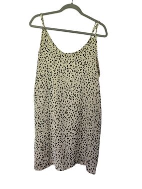 Zanana Animal Print Slip Dress M Chic Minimalist Vacation Effortless NWOT